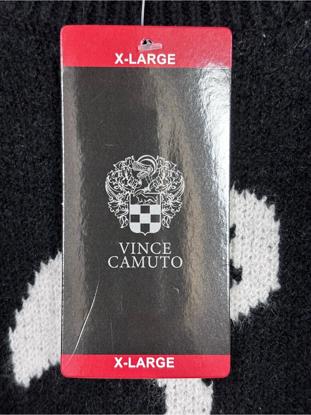 NWT Vince Camuto Halloween Crewneck Sweater Women’s XL Black White Ghost Motif - Picture 3 of 5